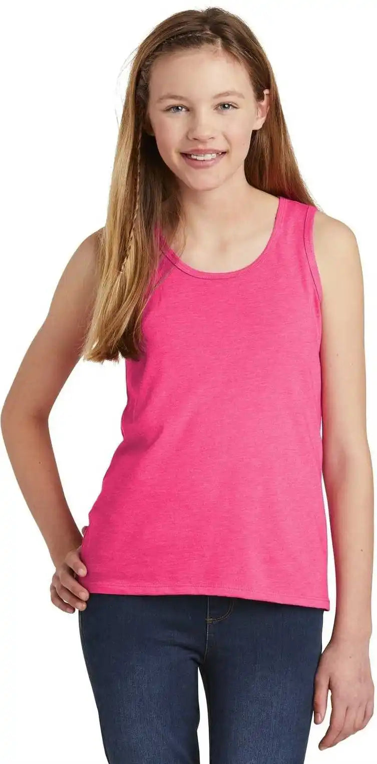 District Dt6303yg Girls V.i.t. Tank - Fuchsia Frost