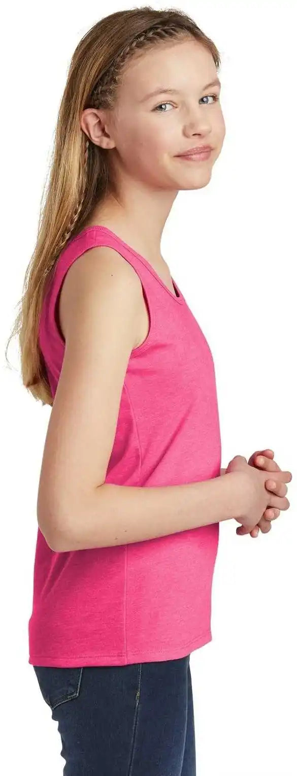 District Dt6303yg Girls V.i.t. Tank - Fuchsia Frost