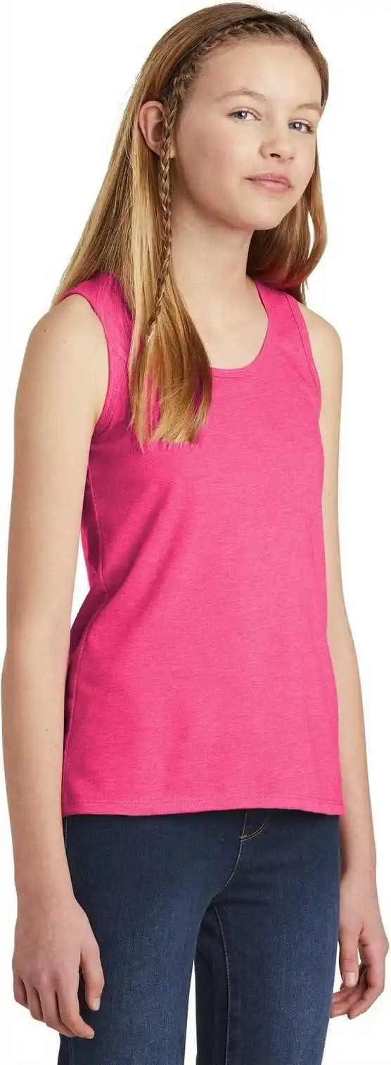 District Dt6303yg Girls V.i.t. Tank - Fuchsia Frost