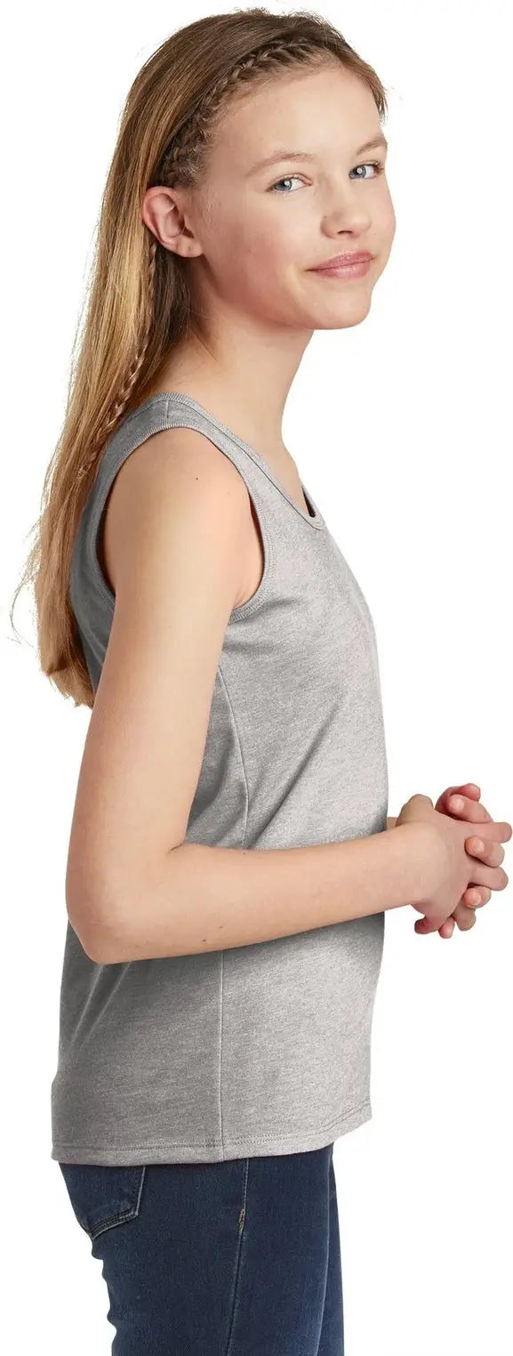 District Dt6303yg Girls V.i.t. Tank - Light Heather Gray