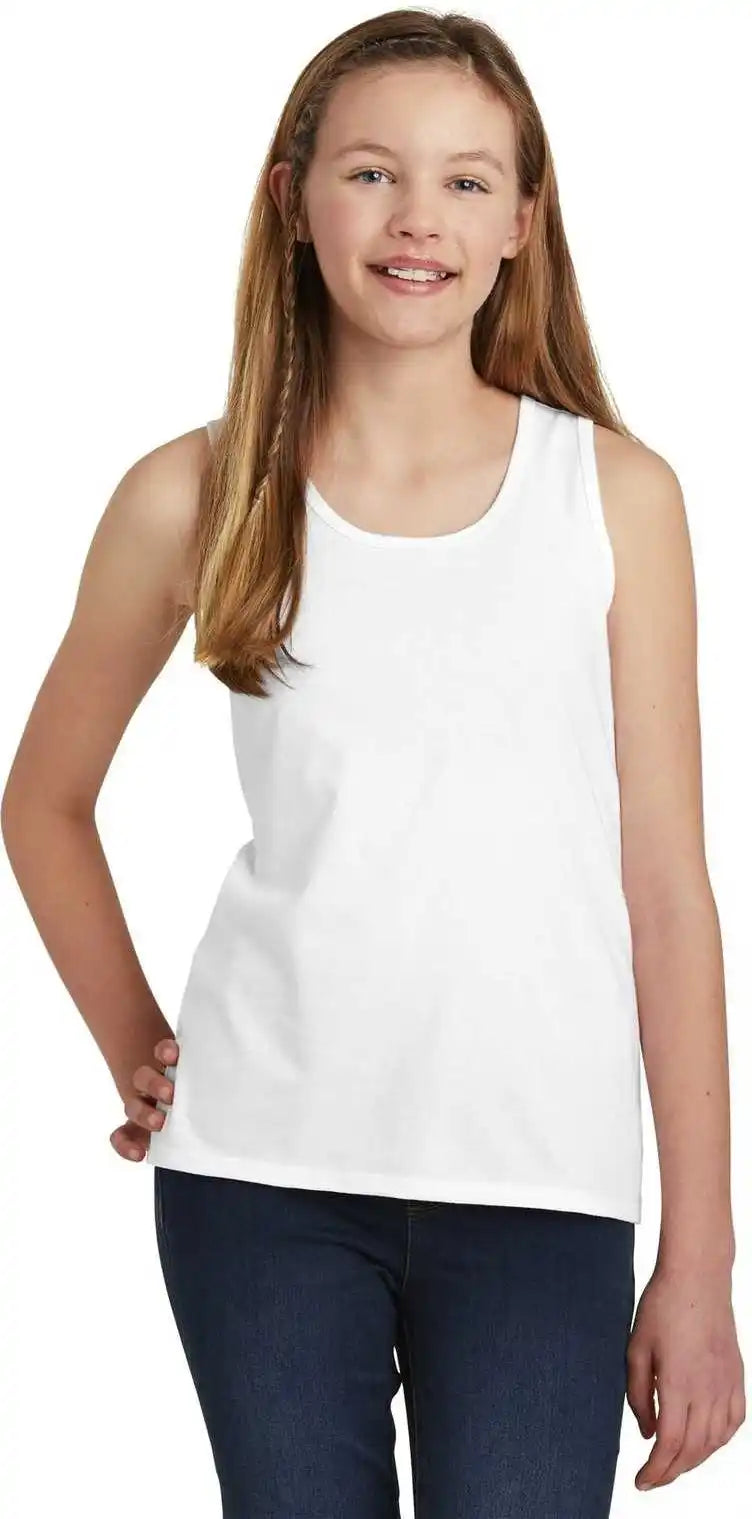 District Dt6303yg Girls V.i.t. Tank - White