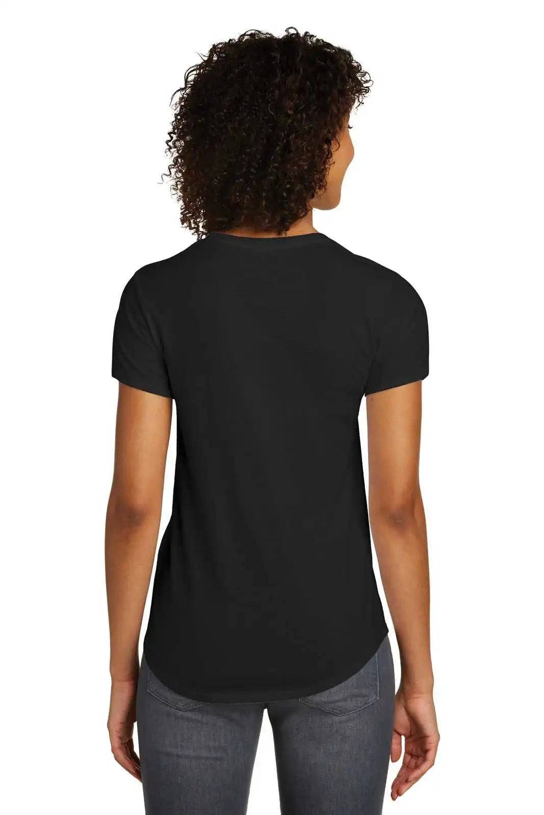 District Dt6401 Women’s Fitted Very Important Tee Scoop Neck - Black