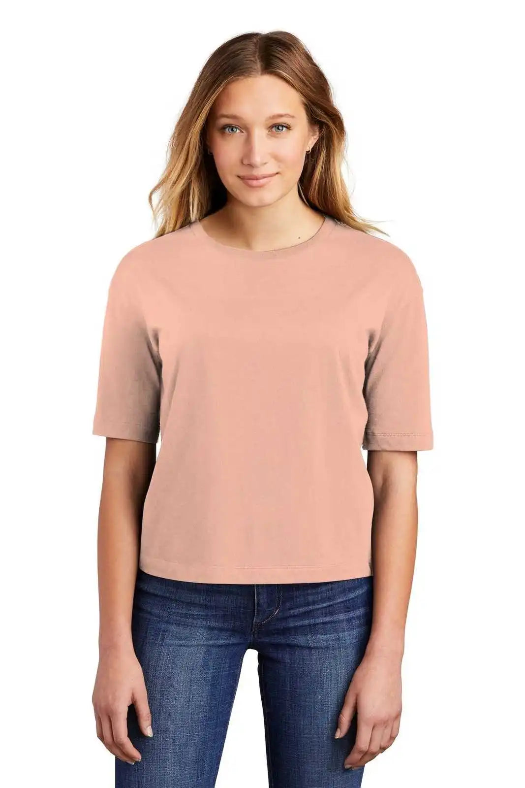 District Dt6402 Women’s V.i.t. Boxy Tee - Dusty Peach