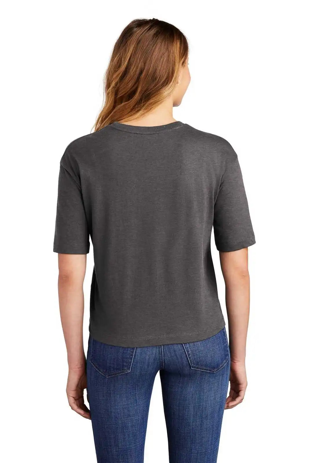 District Dt6402 Women’s V.i.t. Boxy Tee - Heathered Charcoal