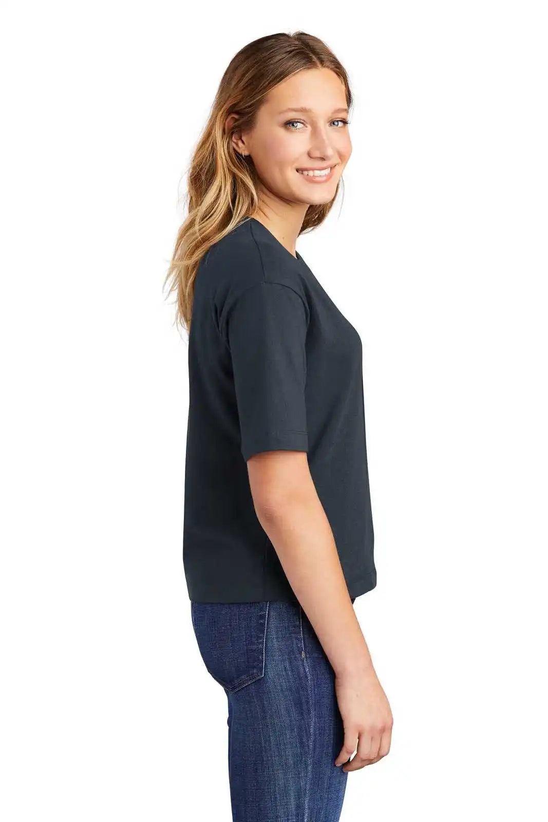 District Dt6402 Women’s V.i.t. Boxy Tee - New Navy