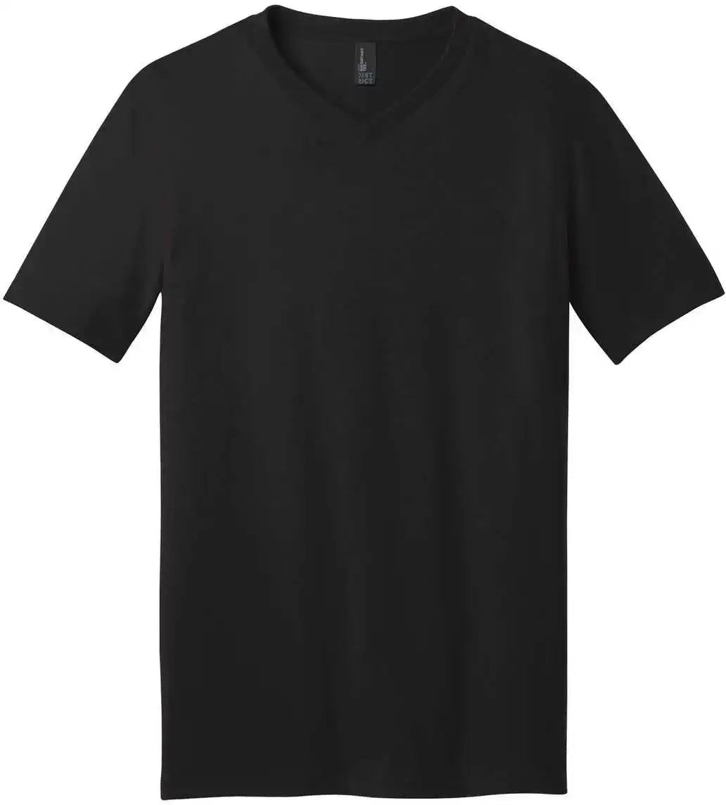 District Dt6500 Very Important Tee v Neck Black