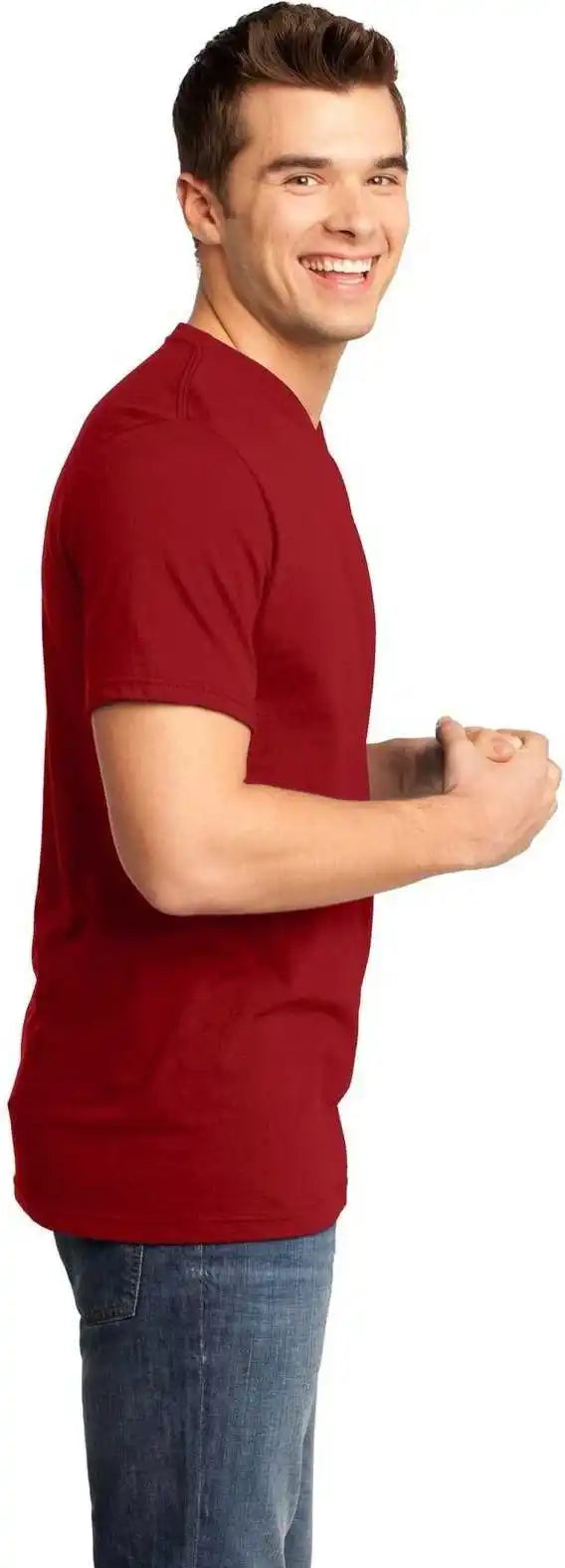 District Dt6500 Very Important Tee v Neck Classic Red