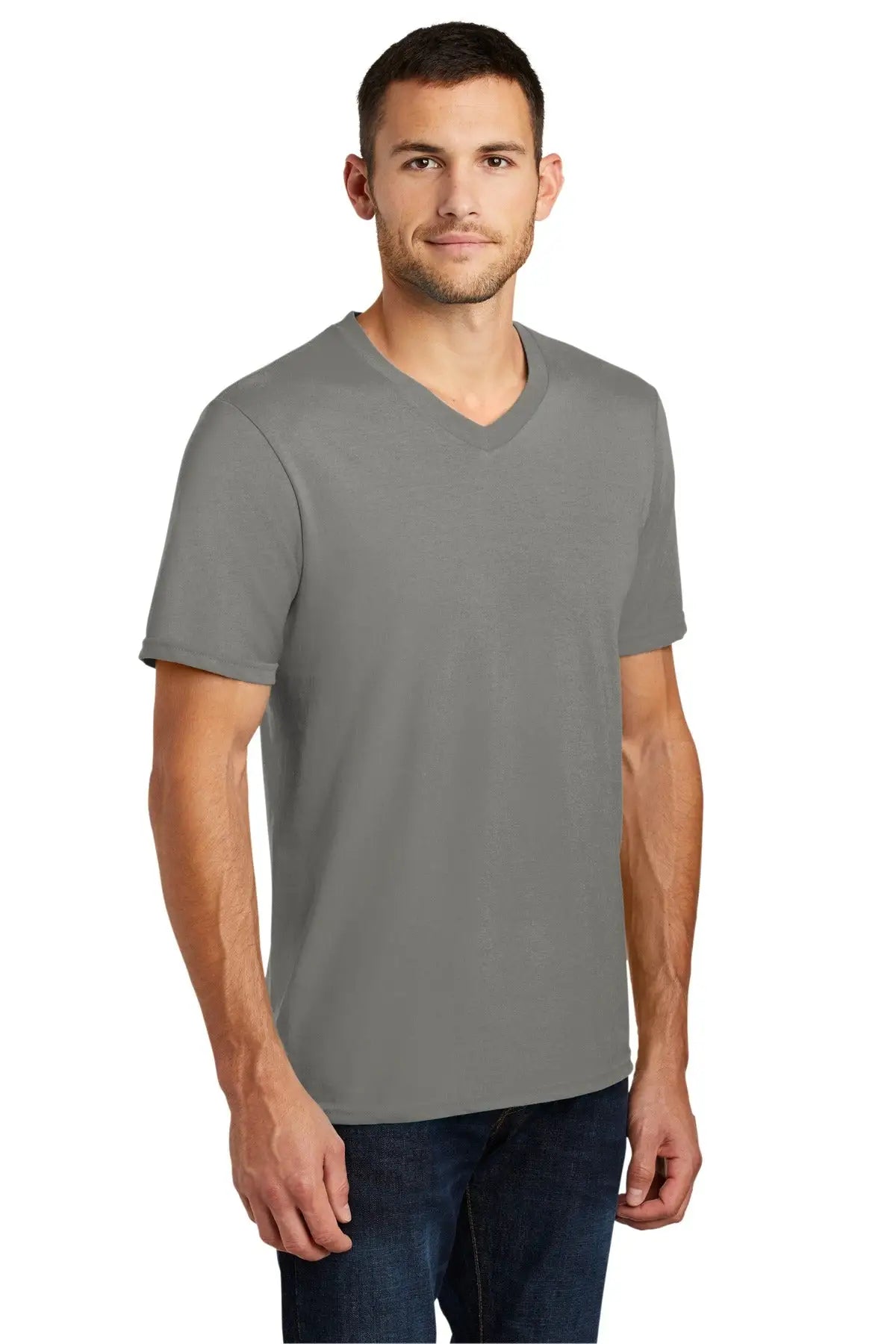 District Dt6500 Very Important Tee V-neck - Gray