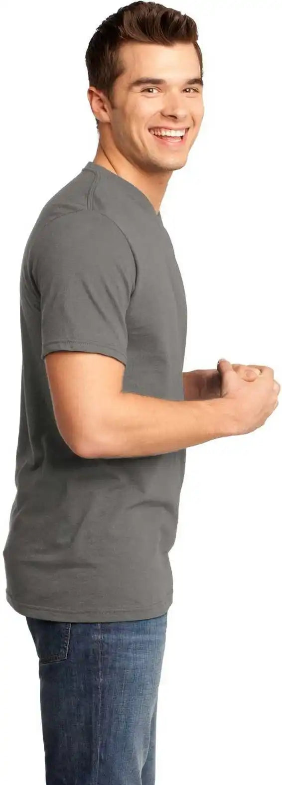 District Dt6500 Very Important Tee v Neck Gray