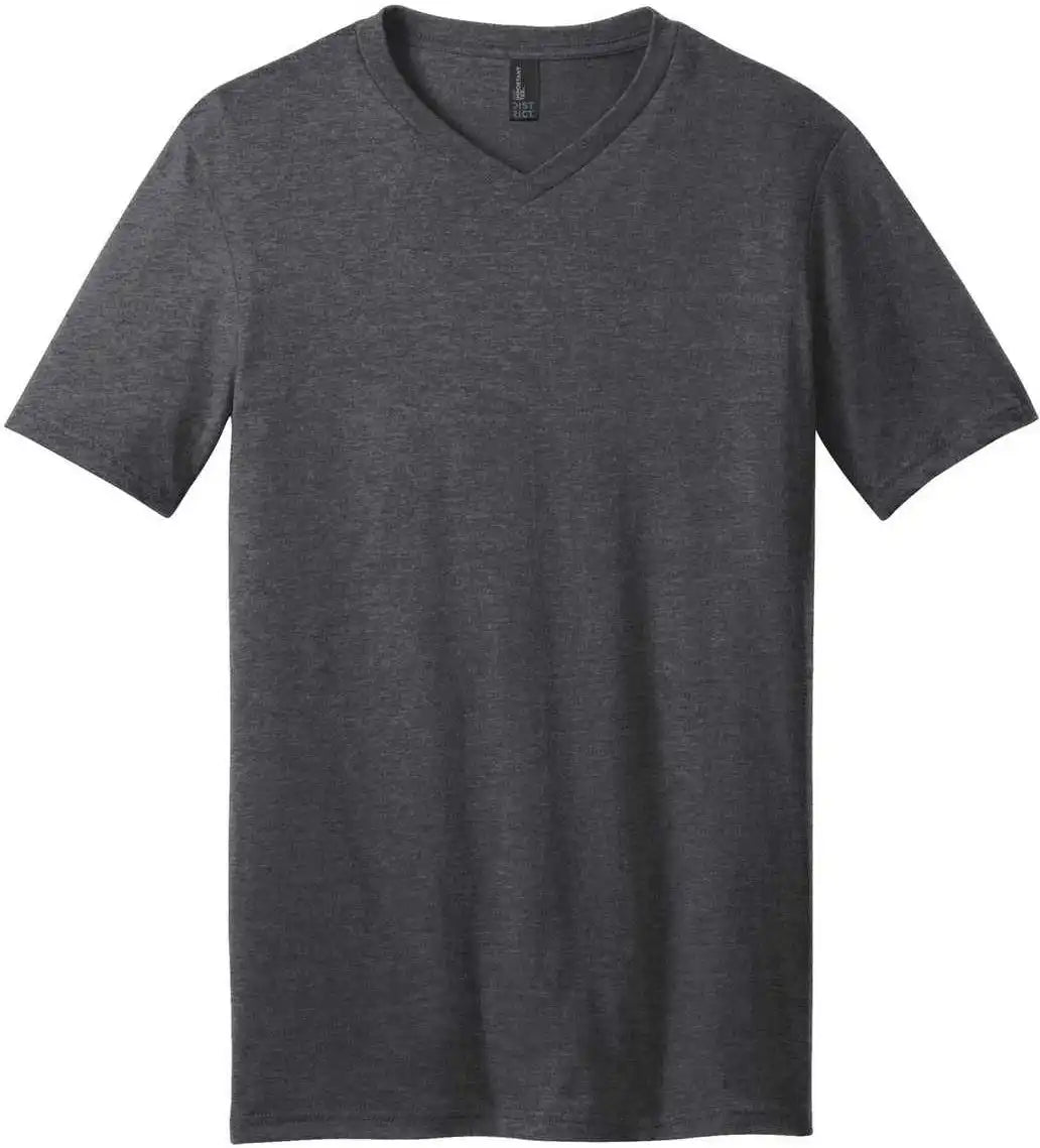 District Dt6500 Very Important Tee v Neck Heathered Charcoal