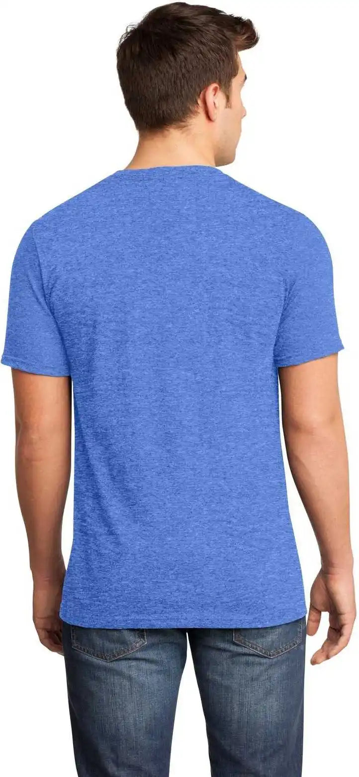 District Dt6500 Very Important Tee v Neck Heathered Royal