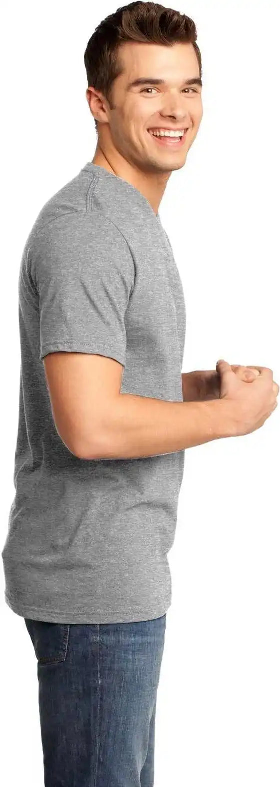 District Dt6500 Very Important Tee V-neck - Light Heather Gray