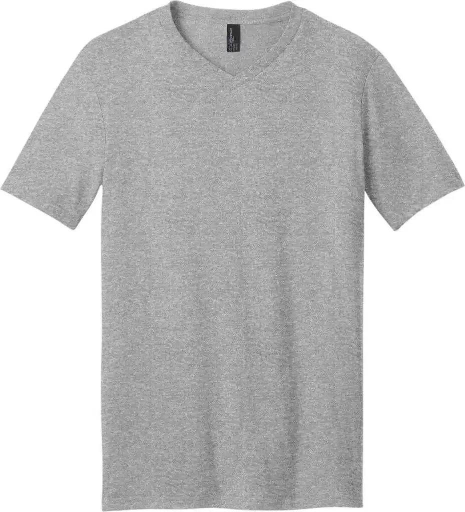 District Dt6500 Very Important Tee V-neck - Light Heather Grey