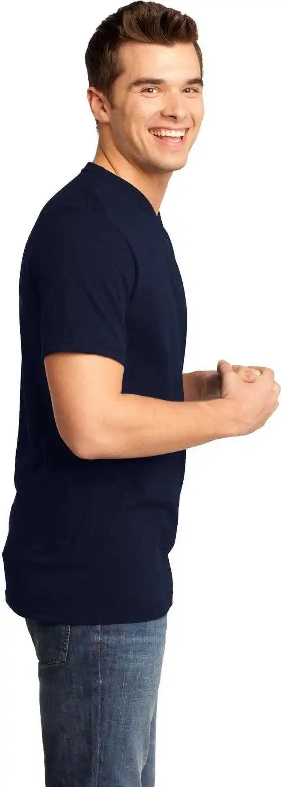 District Dt6500 Very Important Tee v Neck New Navy