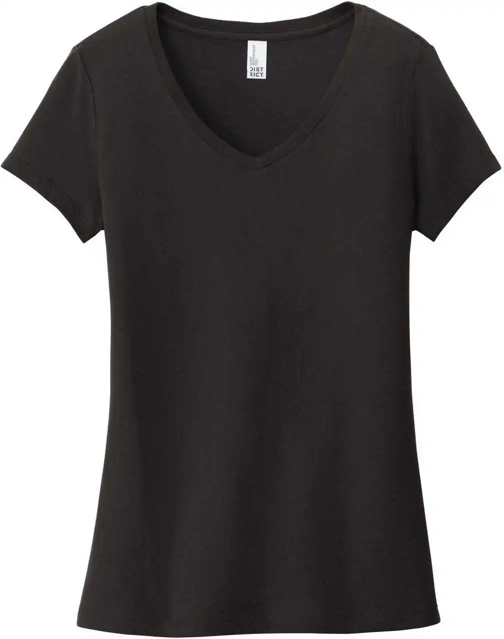 District Dt6503 Women’s Very Important Tee v Neck Black