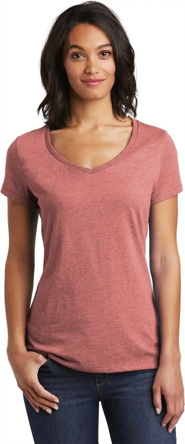 District Dt6503 Women’s Very Important Tee V-neck - Blush Frost
