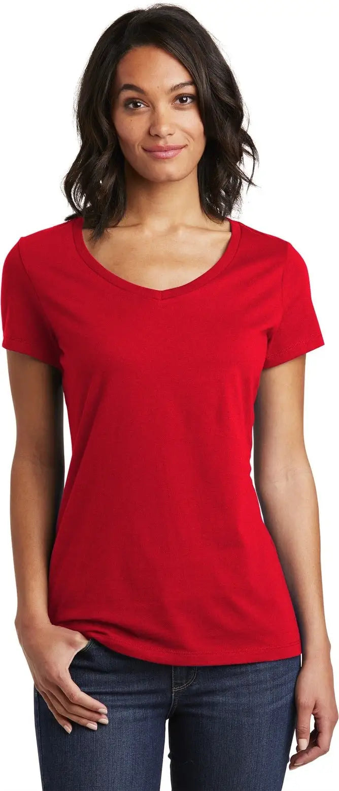 District Dt6503 Women’s Very Important Tee V-neck - Classic Red - Ladies Xs