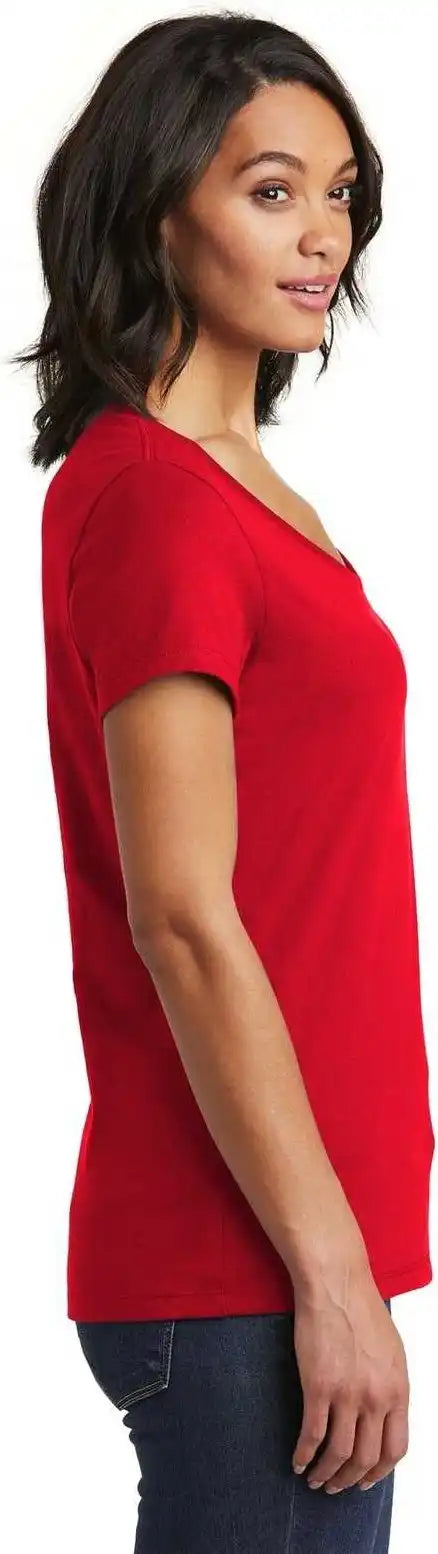 District Dt6503 Women’s Very Important Tee v Neck Classic Red