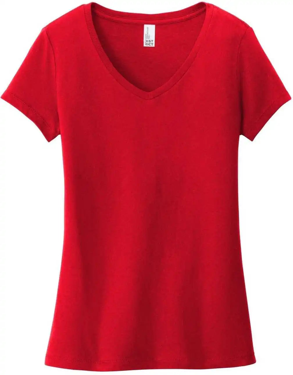 District Dt6503 Women’s Very Important Tee v Neck Classic Red