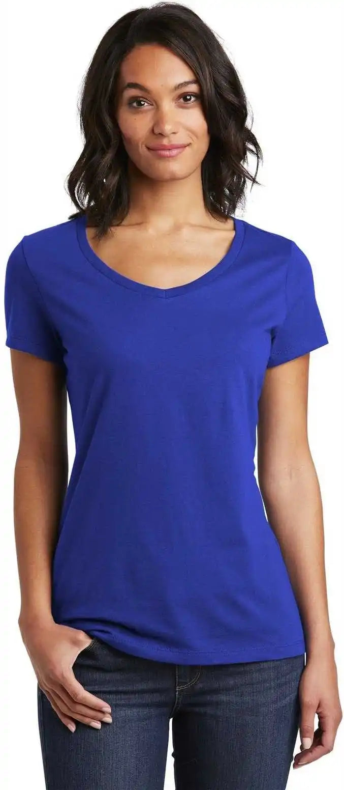 District Dt6503 Women’s Very Important Tee v Neck Deep Royal