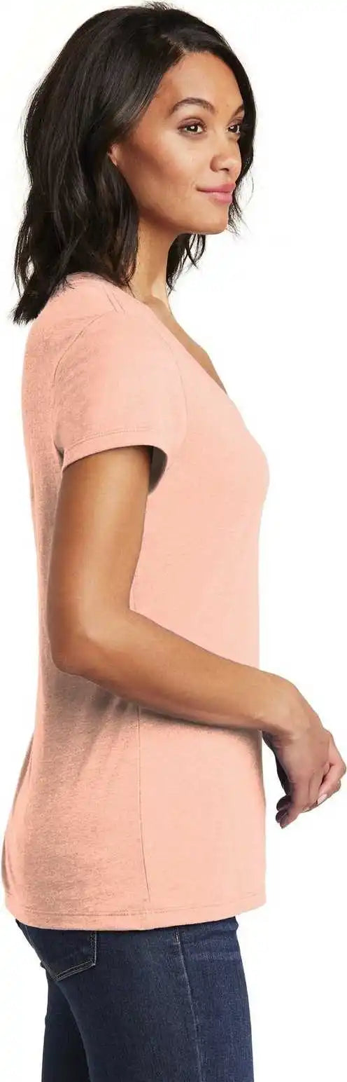 District Dt6503 Women’s Very Important Tee V-neck - Dusty Peach