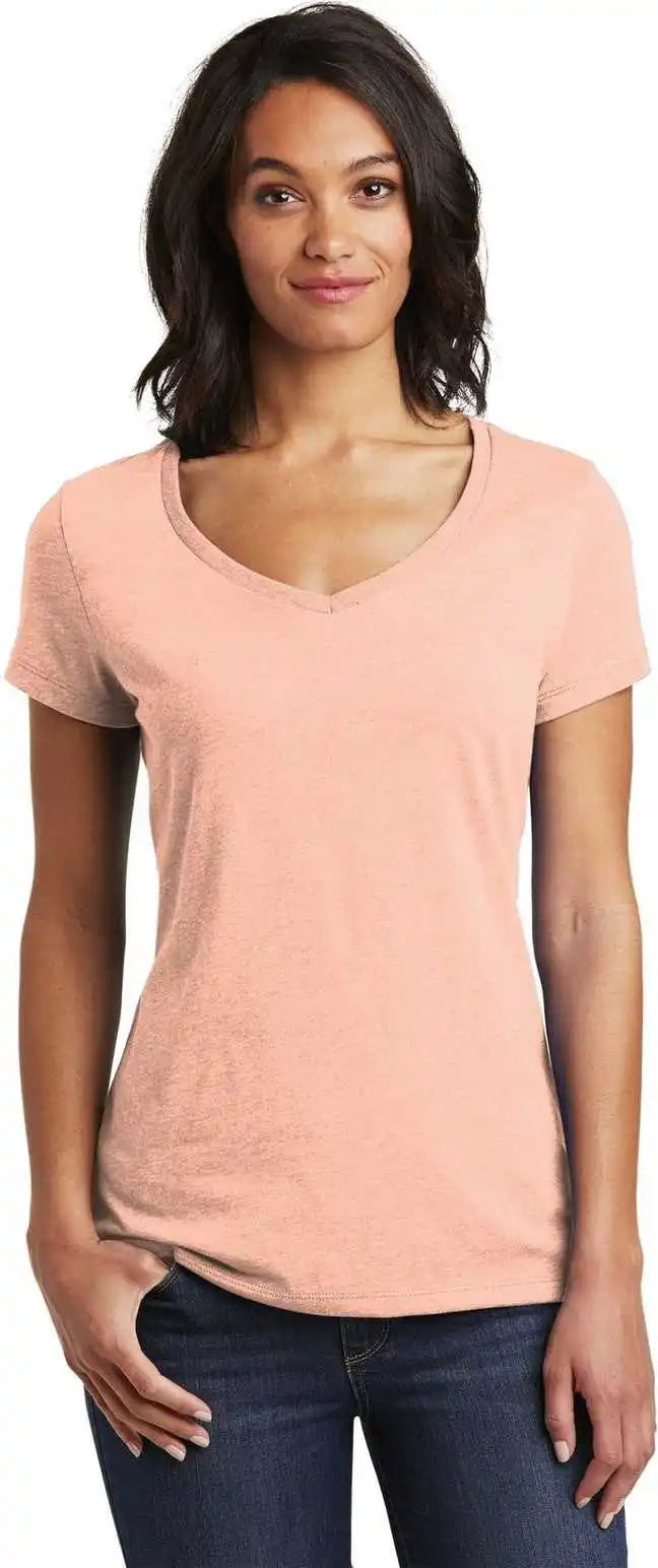 District Dt6503 Women’s Very Important Tee V-neck - Dusty Peach