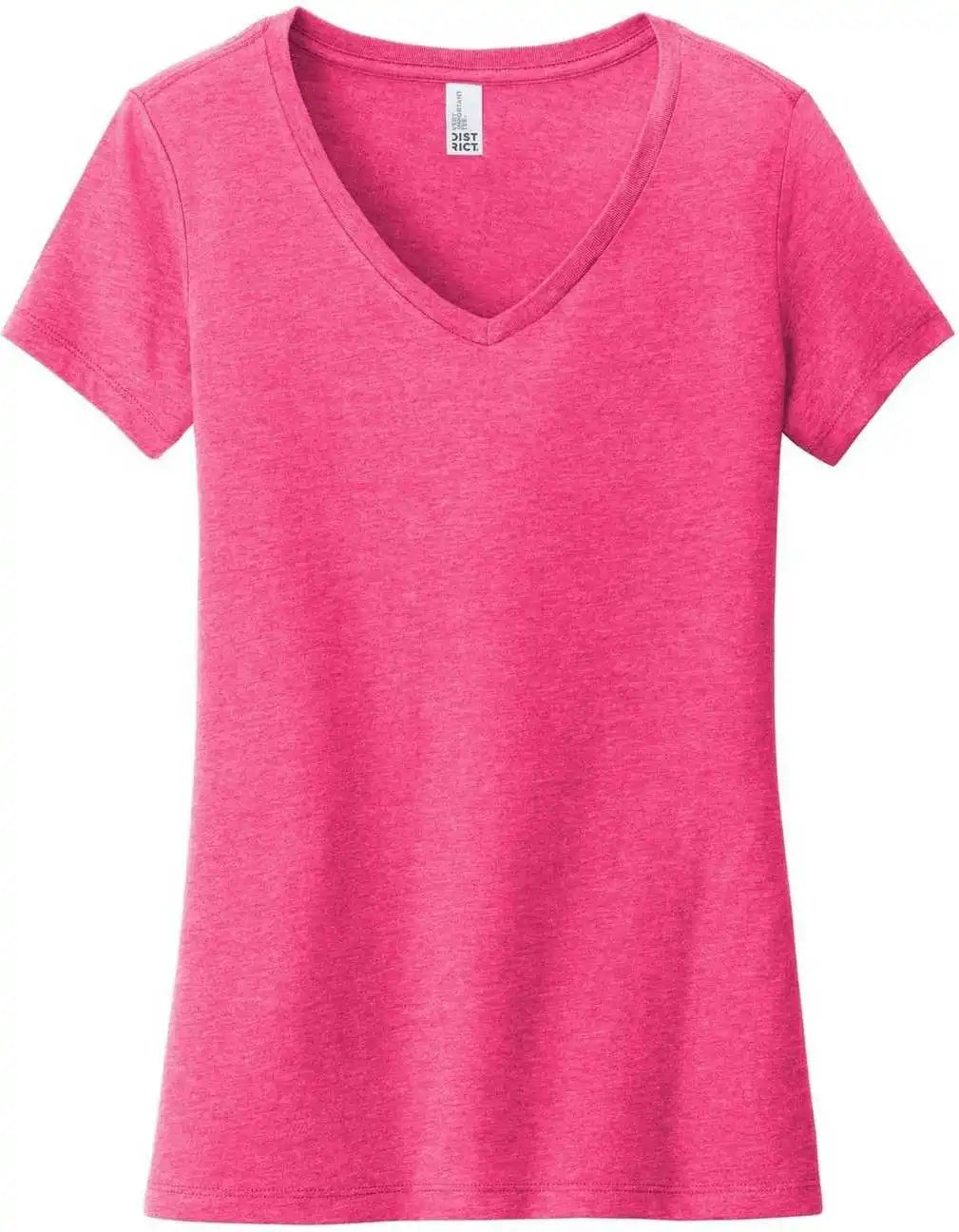 District Dt6503 Women’s Very Important Tee v Neck Fuchsia Frost