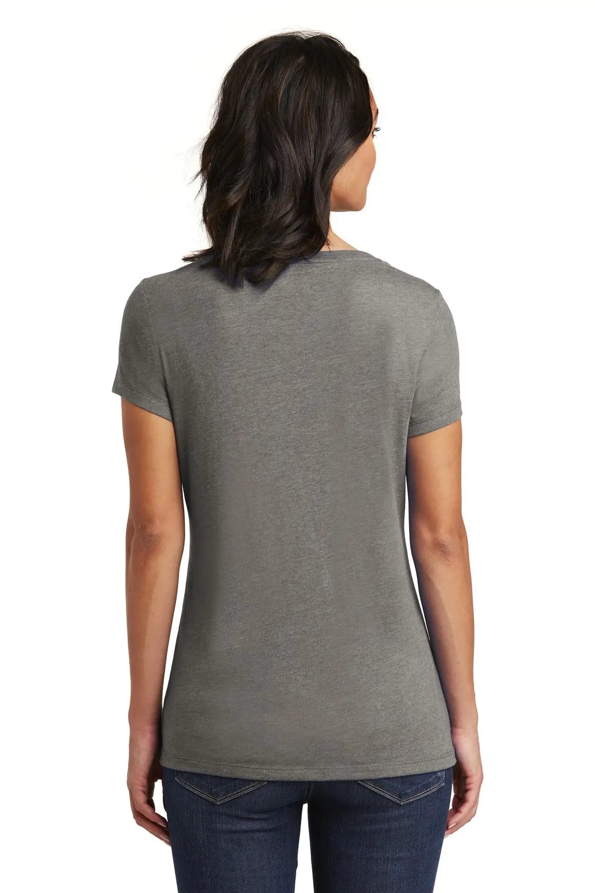 District Dt6503 Women’s Very Important Tee V-neck - Gray Frost