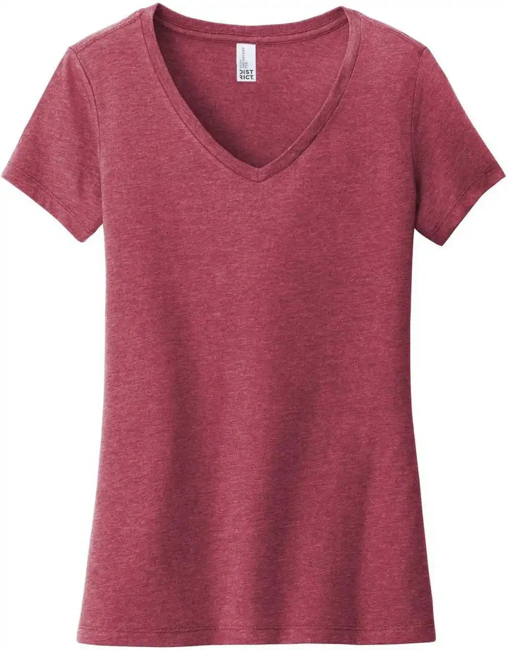 District Dt6503 Women’s Very Important Tee v Neck Heathered Cardinal