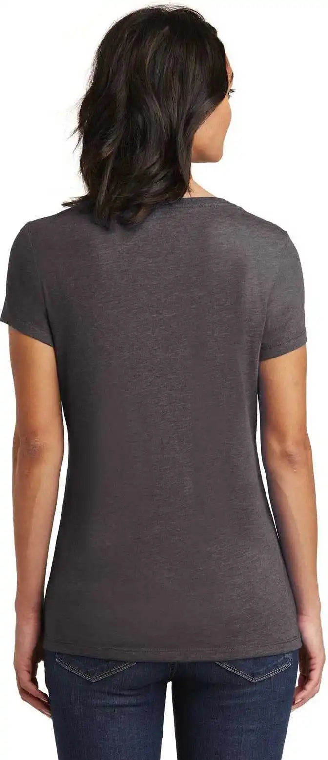 District Dt6503 Women’s Very Important Tee v Neck Heathered Charcoal