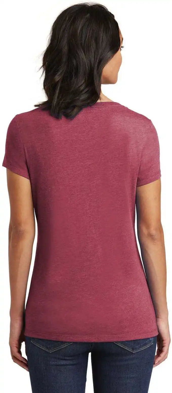 District Dt6503 Women’s Very Important Tee V-neck - Heathered Cardinal