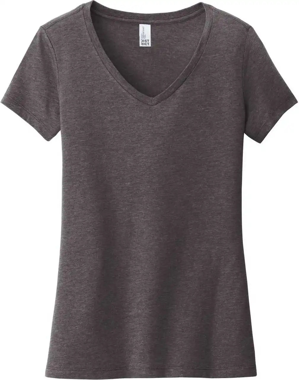 District Dt6503 Women’s Very Important Tee v Neck Heathered Charcoal