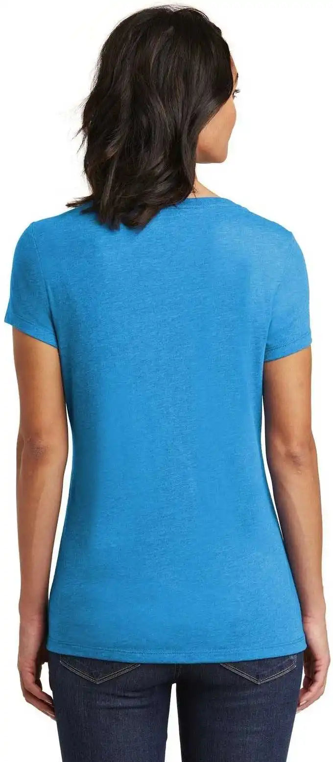 District Dt6503 Women’s Very Important Tee V-neck - Heathered Bright Turquoise