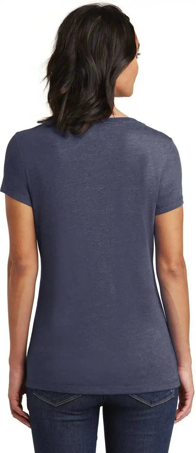 District Dt6503 Women’s Very Important Tee v Neck Heathered Navy