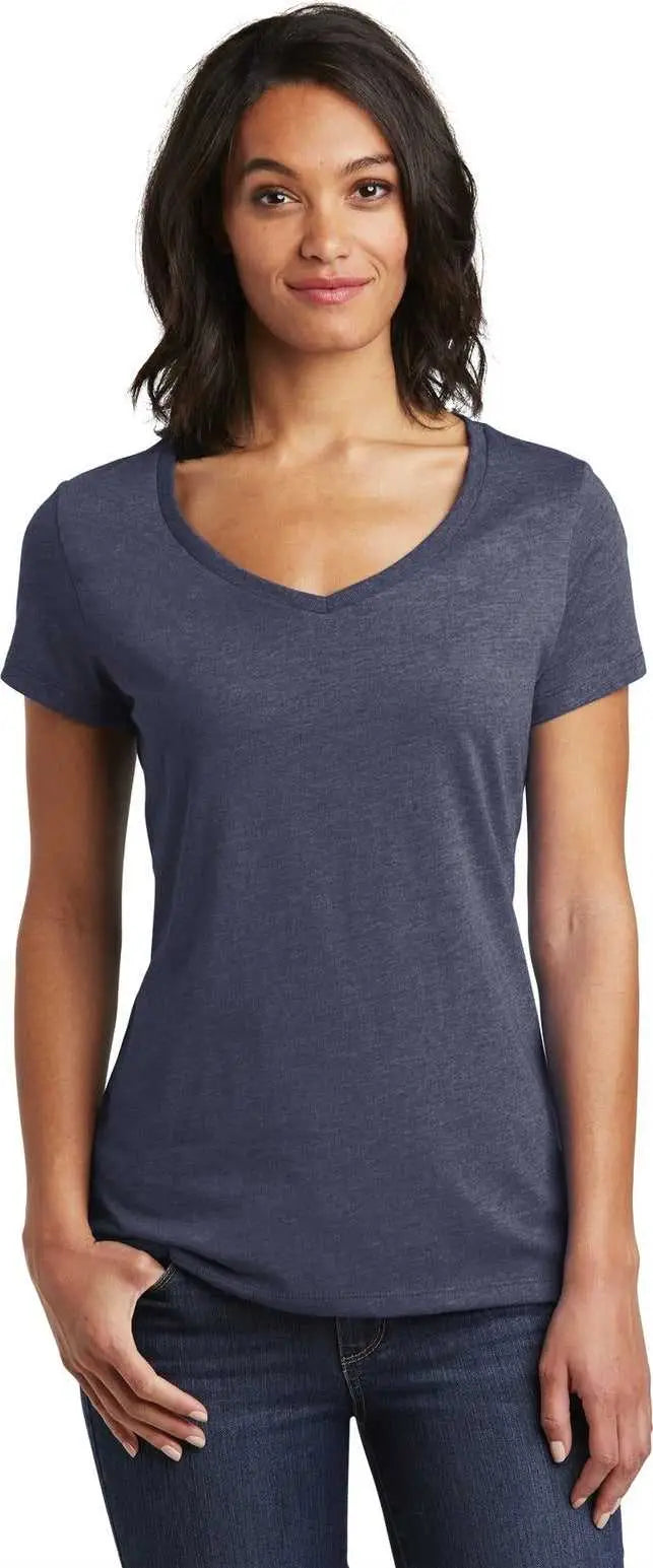 District Dt6503 Women’s Very Important Tee V-neck - Heathered Navy
