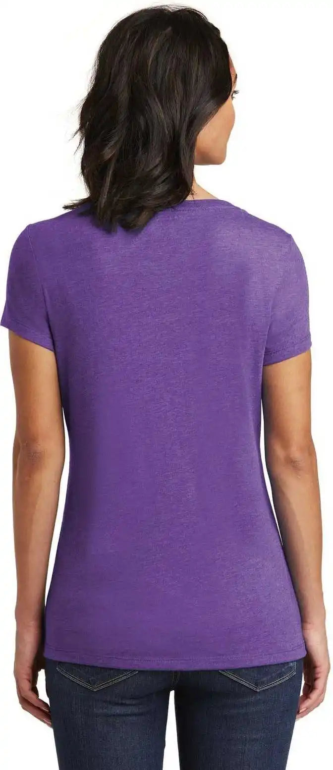 District Dt6503 Women’s Very Important Tee v Neck Heathered Purple