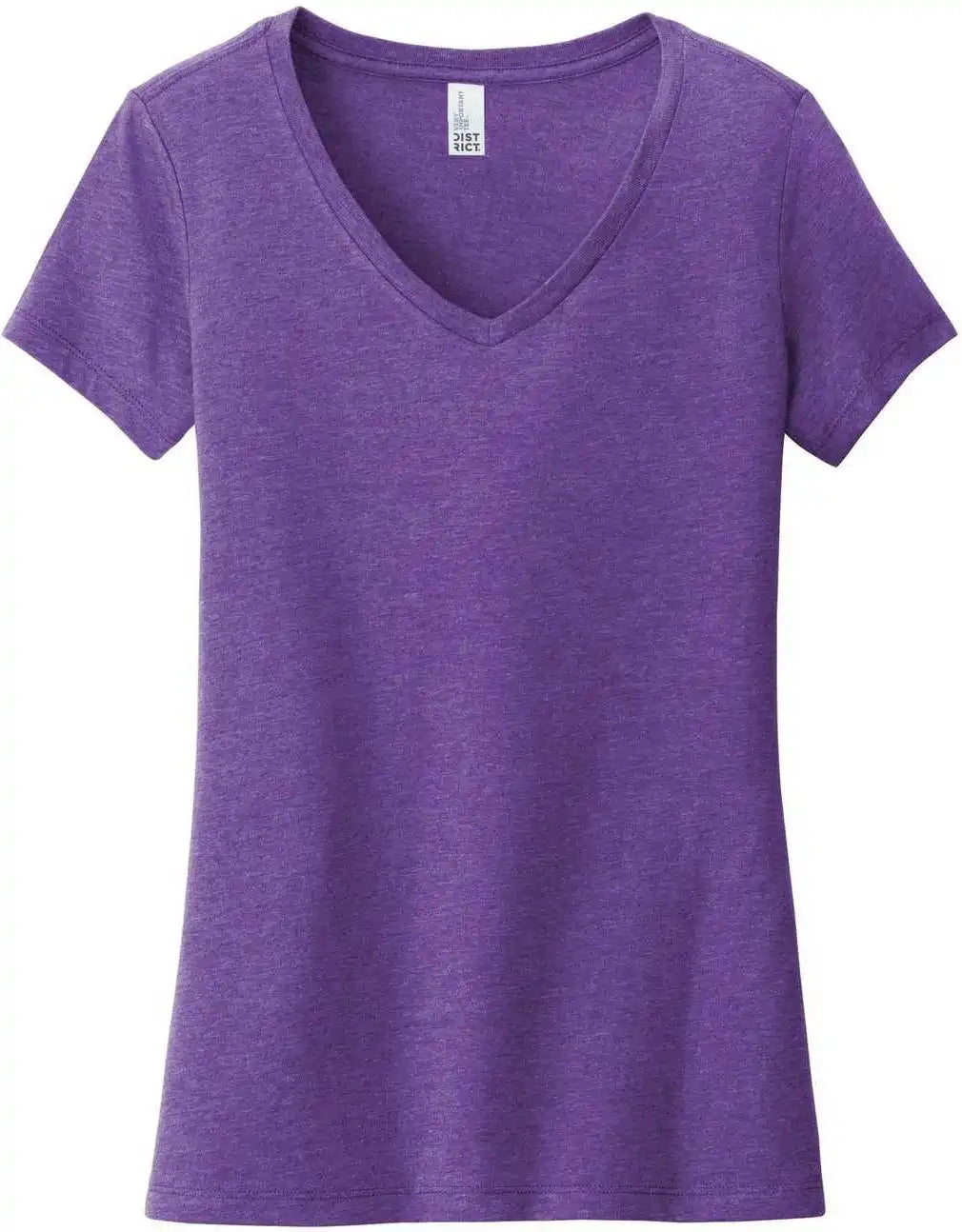 District Dt6503 Women’s Very Important Tee v Neck Heathered Purple