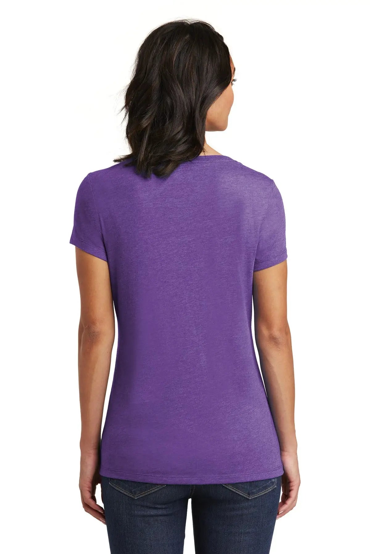 District Dt6503 Women’s Very Important Tee V-neck - Heathered Purple