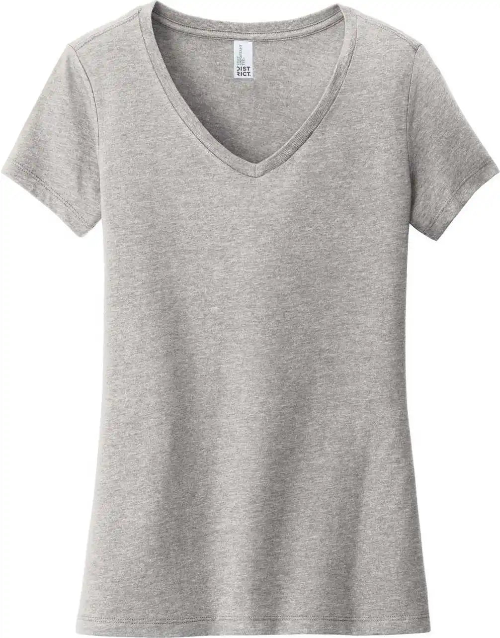 District Dt6503 Women’s Very Important Tee v Neck Light Heather Gray
