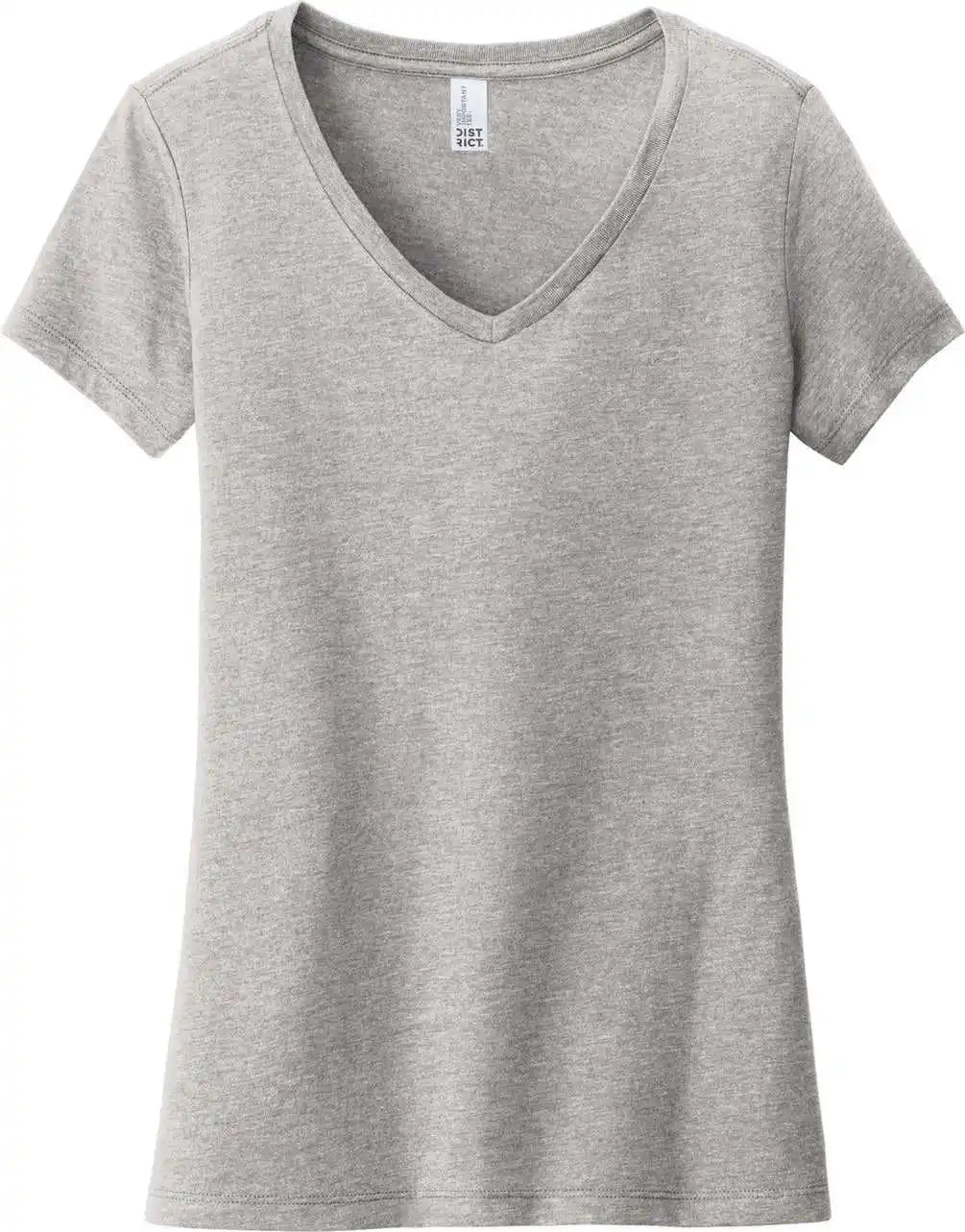 District Dt6503 Women’s Very Important Tee V-neck - Light Heather Grey
