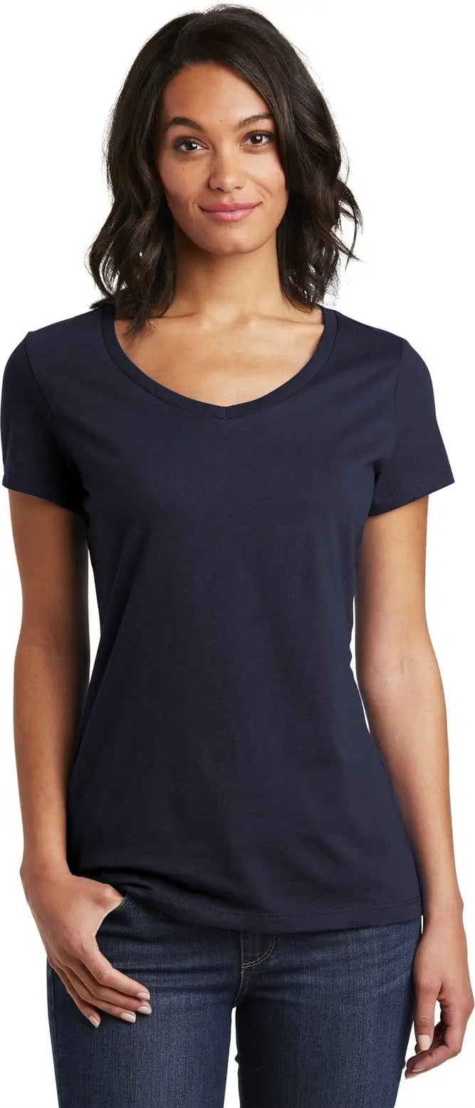 District Dt6503 Women’s Very Important Tee V-neck - New Navy - Ladies Xs