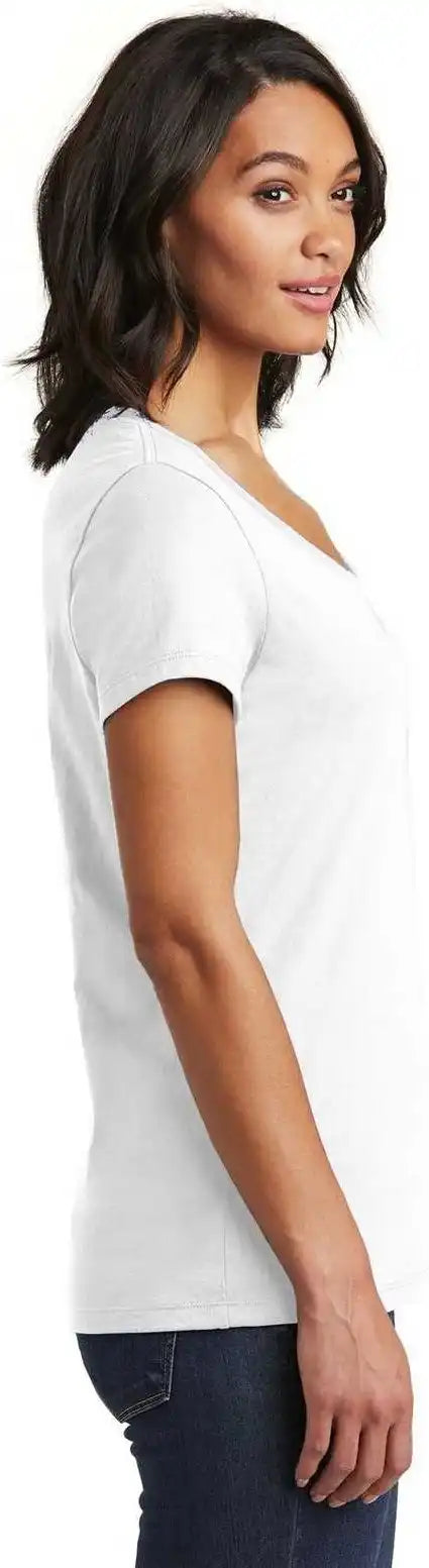 District Dt6503 Women’s Very Important Tee v Neck White
