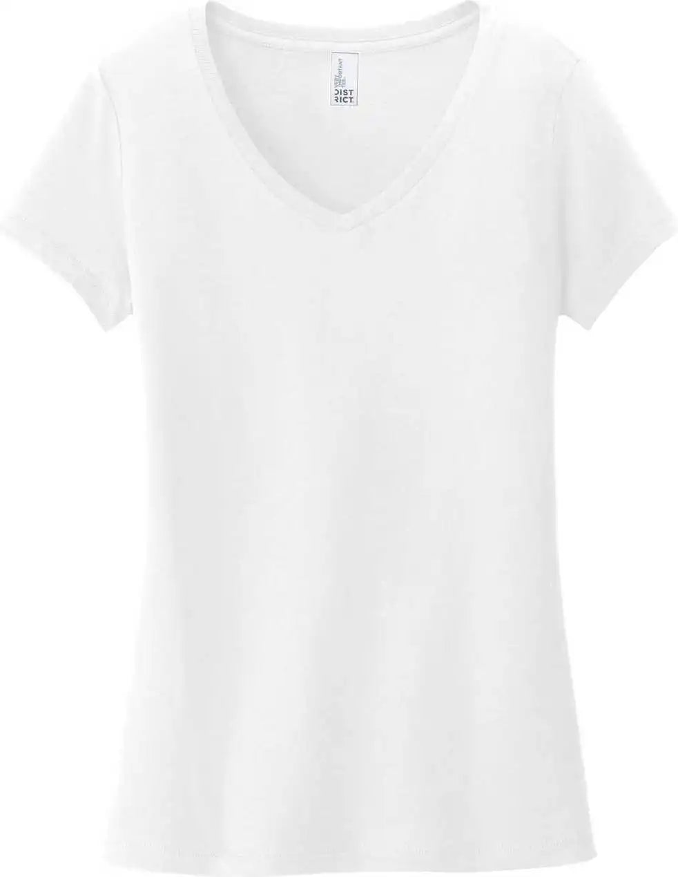 District Dt6503 Women’s Very Important Tee v Neck White