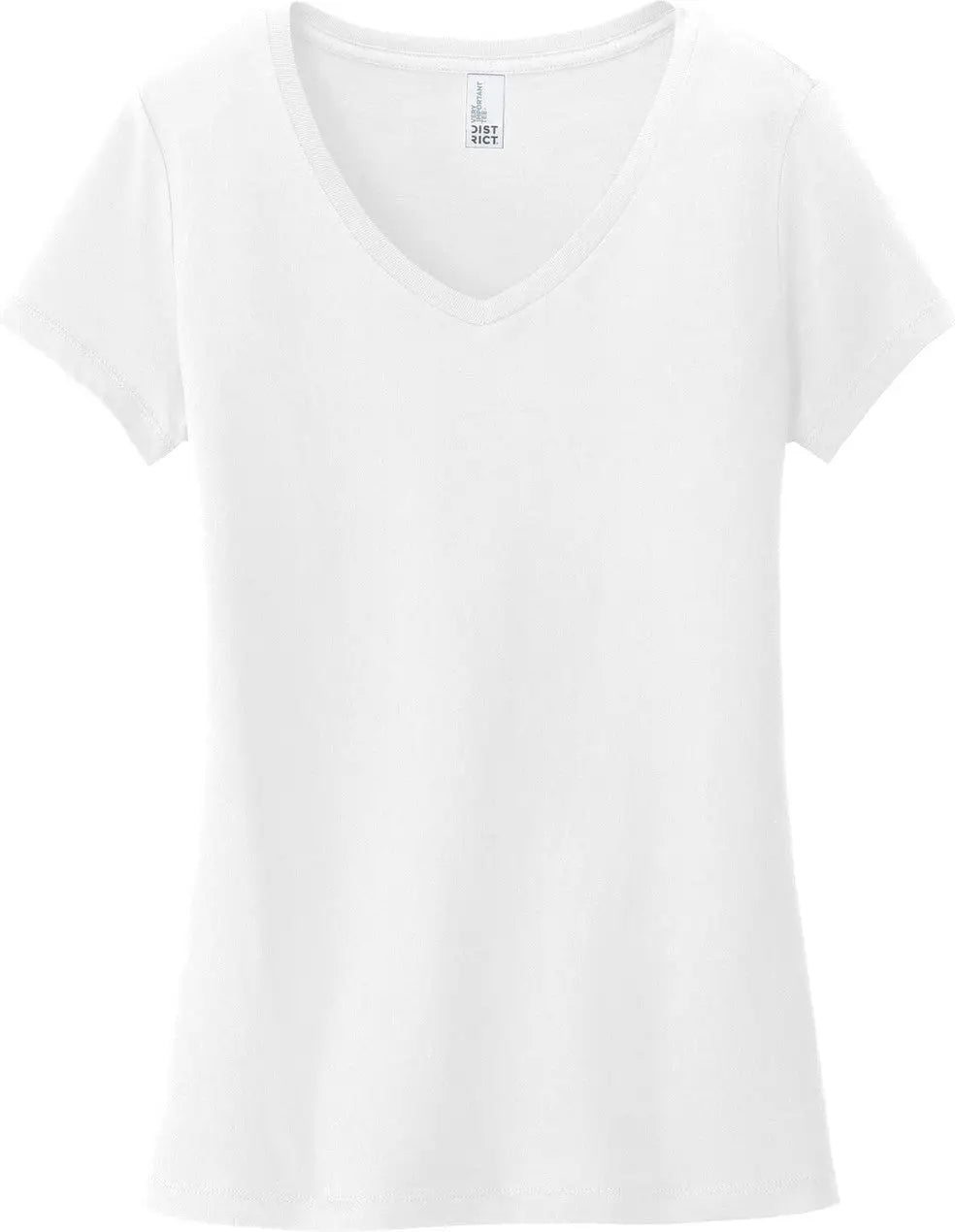 District Dt6503 Women’s Very Important Tee V-neck - White