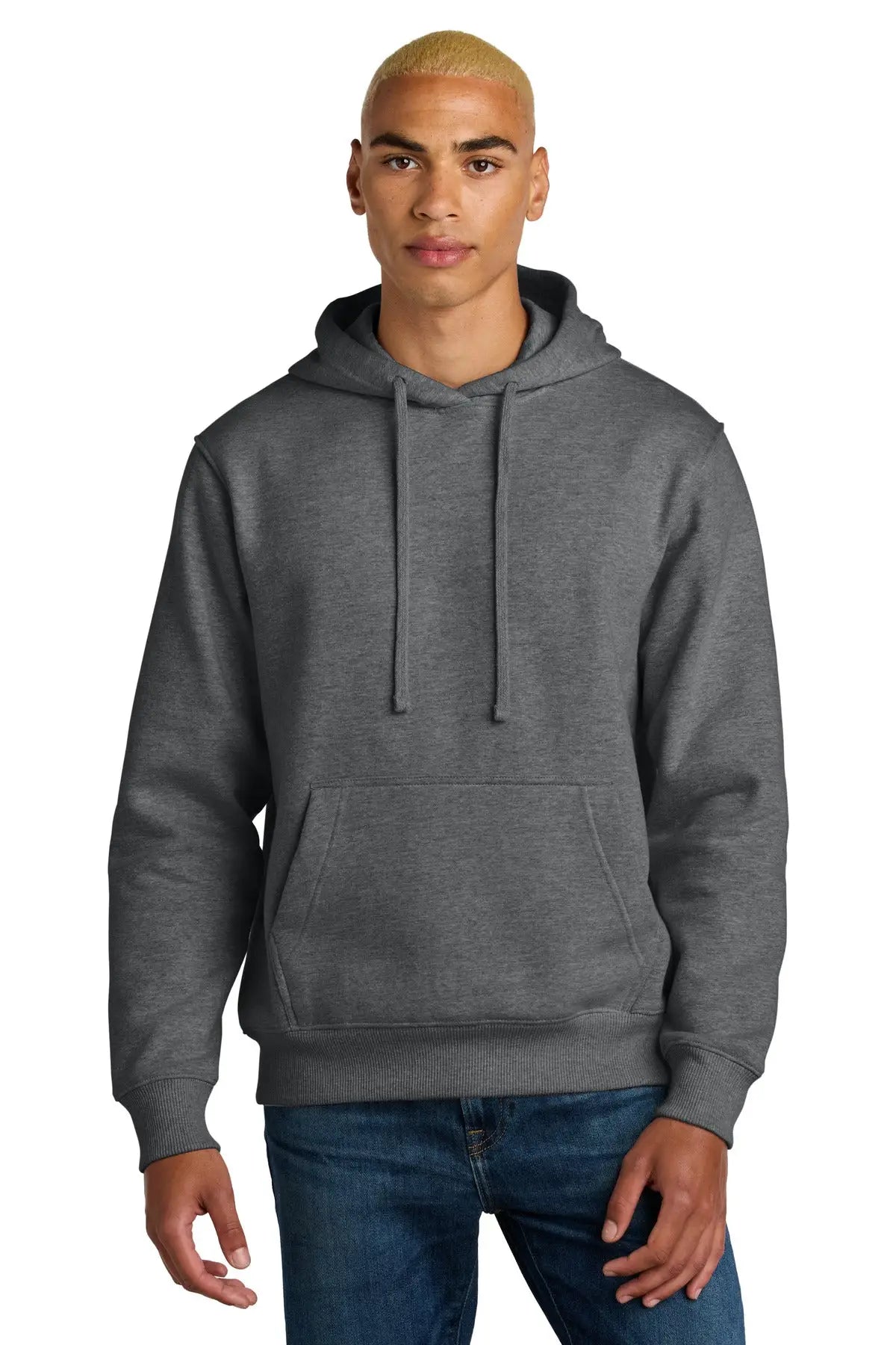 District Dt6600 V.i.t. Super Heavyweight Fleece Hoodie - Heathered Charcoal - Adult Xs
