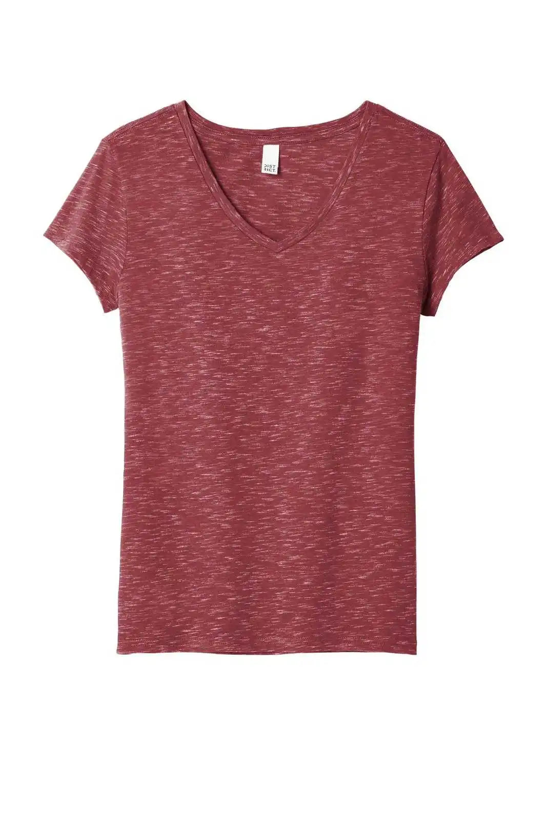 District Dt664 Women’s Medal V-neck Tee - Cardinal