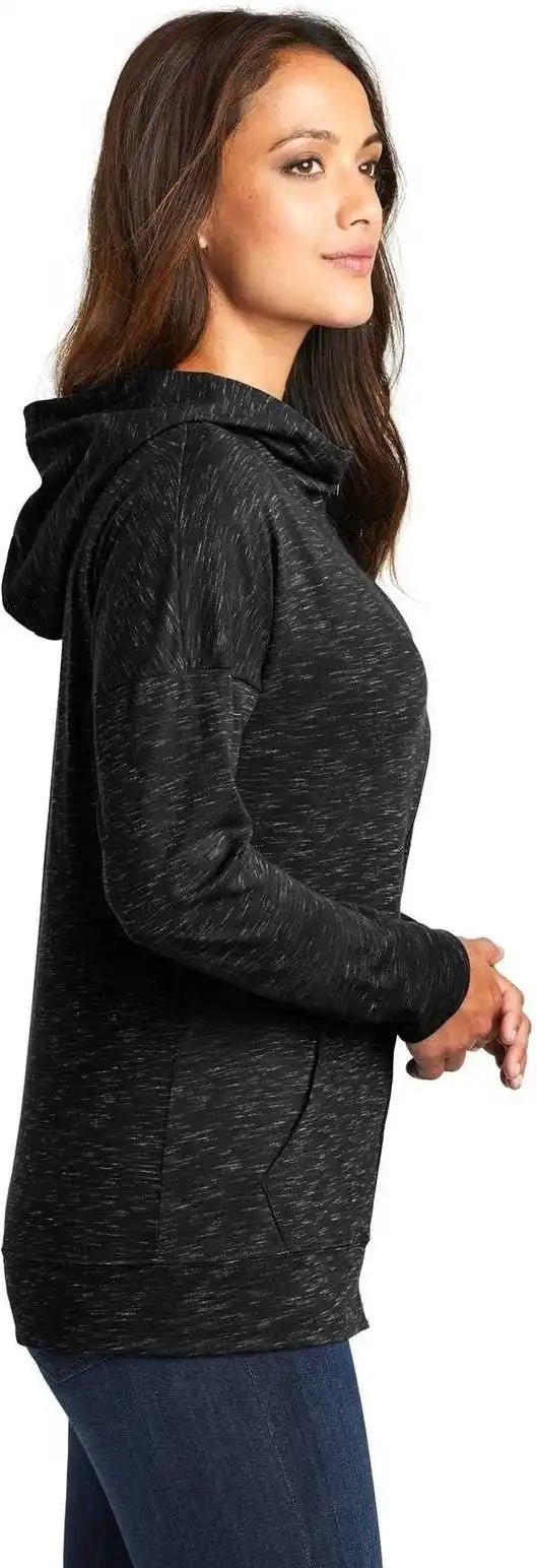 District Dt665 Women’s Medal Full Zip Hoodie Black