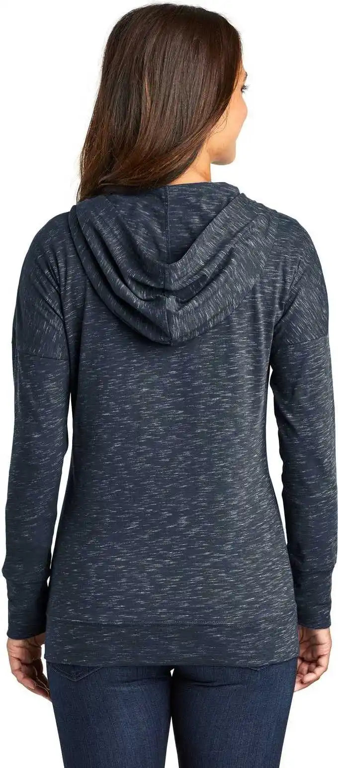 District Dt665 Women’s Medal Full Zip Hoodie New Navy