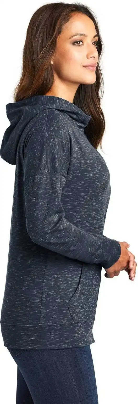 District Dt665 Women’s Medal Full Zip Hoodie New Navy