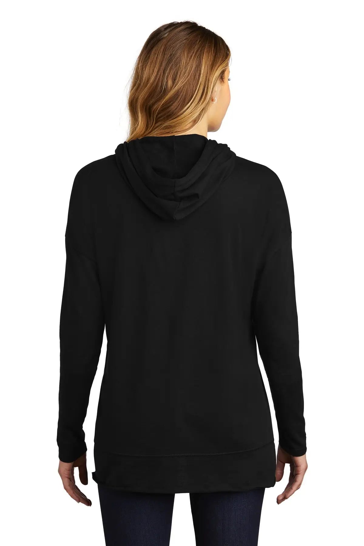 District Dt671 Women’s Featherweight French Terry Hoodie - Black